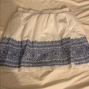 Blue and white summer skirt